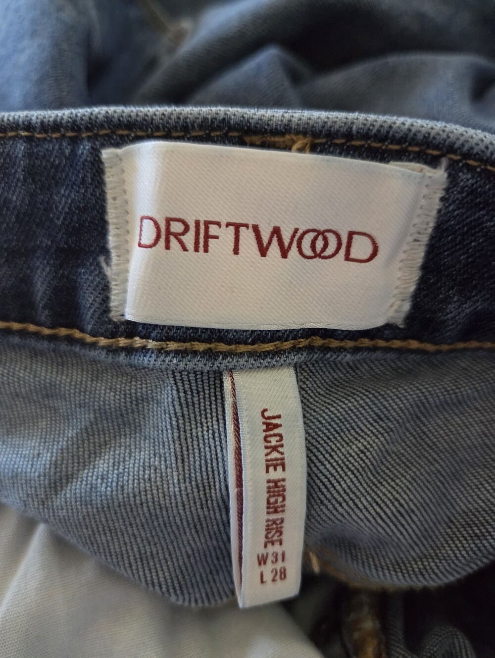 driftwood jackie high rise jeans size 31x28 embroidered side trim medium wash - Picture 5 of 7